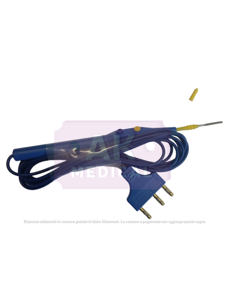 Manipolo RIUSABILE c/cavo da 5 mt + elettrodo a lama 7 cm.