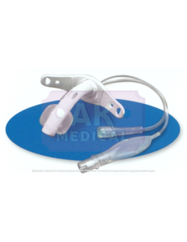 Set cannula per trach. Cuffiata Fenestrata con linea di aspirazione - diam. 8 mm