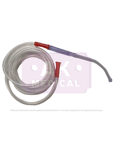 Set per aspirazione con tubo cm 210 + cannula yankauer a bulbo c/controllo vuoto