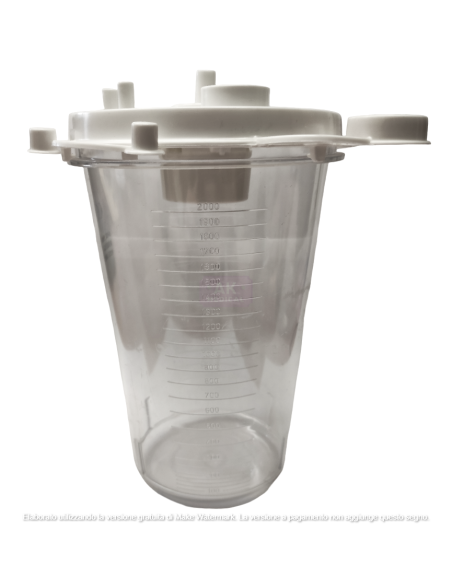 Vaso per aspirazione monouso da  2lt + tubo di collegamento da cm 140
