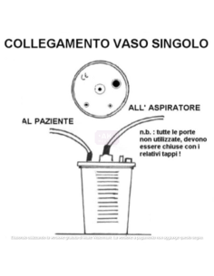 Vaso per aspirazione monouso da  2lt + tubo di... 2