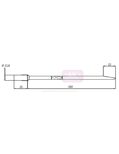 Cannula rigida retta per aspirazione...