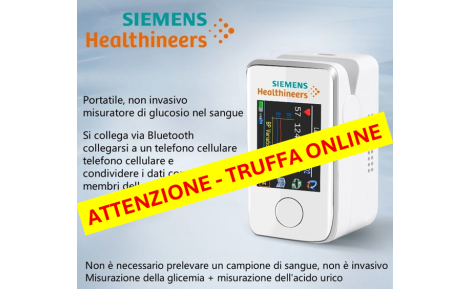 AK MEDICAL non è collegata a truffe online di glucometri